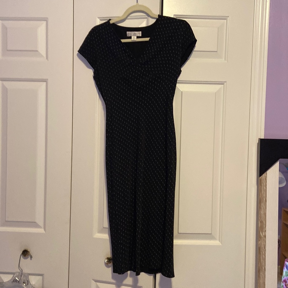 Knee length polka dot dress